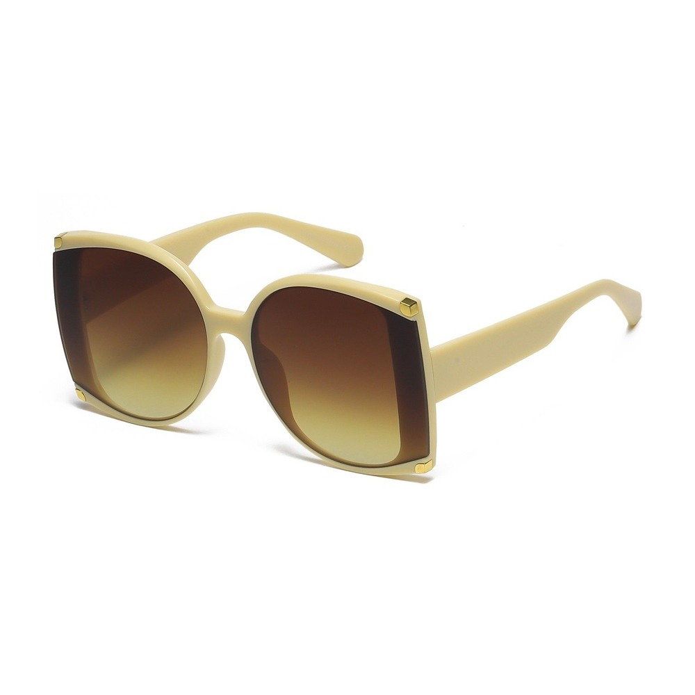 Women Sunglasses Fashion Style Outdoor Beige Frame Large Lentes‎ Gafas Mujeres